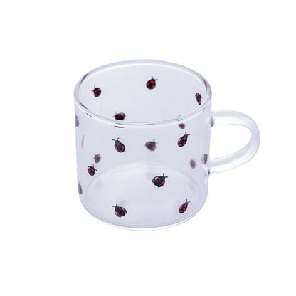Caneca de Vidro Borossilicato Resistente ao Calor Ladybug - DoceLar Loja