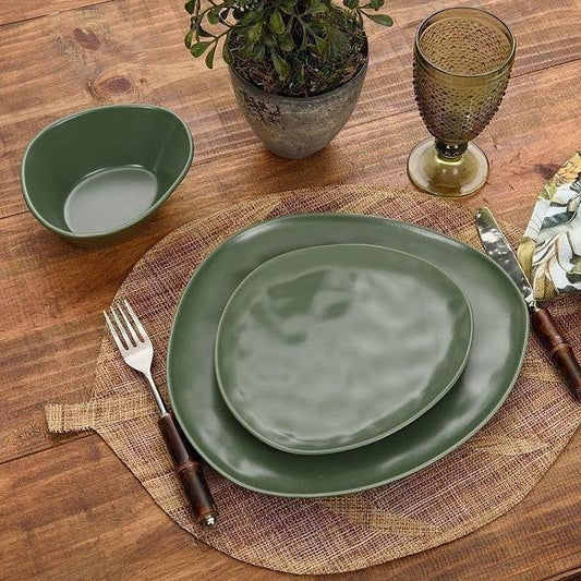 Prato de Lanche Runas Folha - DoceLar Loja