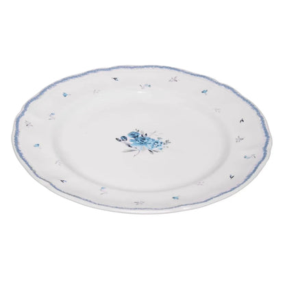 PRATO RASO FLORESCER 27CM AZUL CERAMICA WOLFF