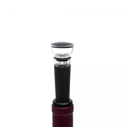 CJ 5 PECAS PARA VINHO DE PLASTICO PRETO