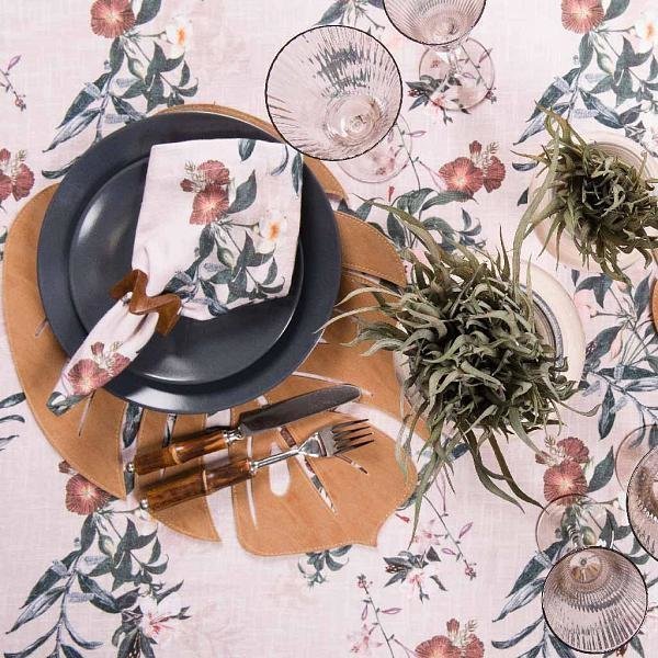 Jogo Americano Avulso Leaf Caramelo - DoceLar Loja