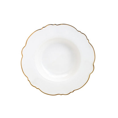 Cj 6 Pratos Fundos Maldivas Fio Dourado