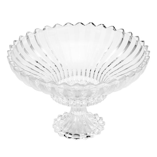 Centro de Mesa de Cristal com Pé Geneva - DoceLar Loja