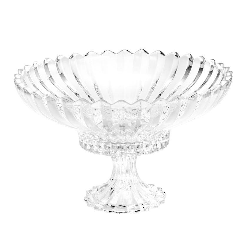 Centro de Mesa de Cristal com Pé Geneva - DoceLar Loja