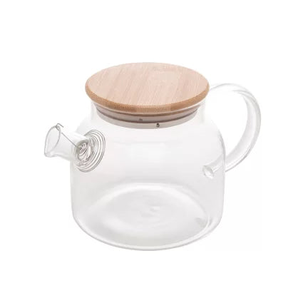 Chaleira Mattiné em Vidro Borossilicato com Tampa em Bambu - DoceLar Loja