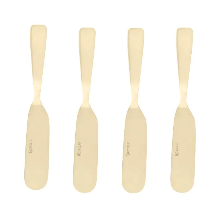 Cj 4 Espátulas Aço Inox Dourado - DoceLar Loja