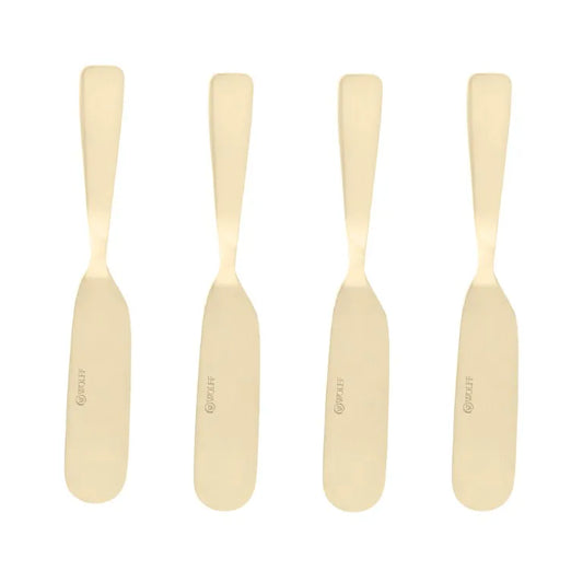 Cj 4 Espátulas Aço Inox Dourado - DoceLar Loja