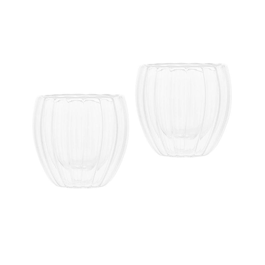 Conjunto 2 Copos de Café Parede Dupla de Vidro Classic - DoceLar Loja