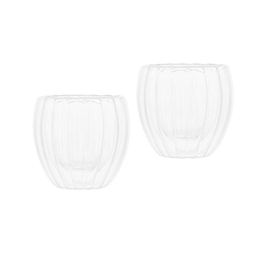 Conjunto 2 Copos de Café Parede Dupla de Vidro Classic - DoceLar Loja
