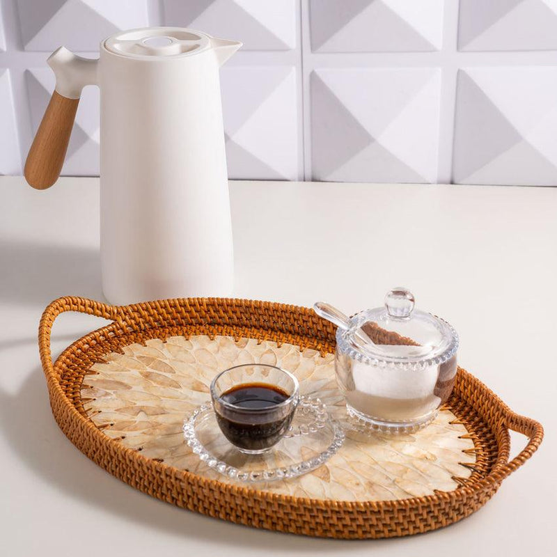 Conjunto 4 Xícaras de Chá de Cristal com Pires Pearl - DoceLar Loja
