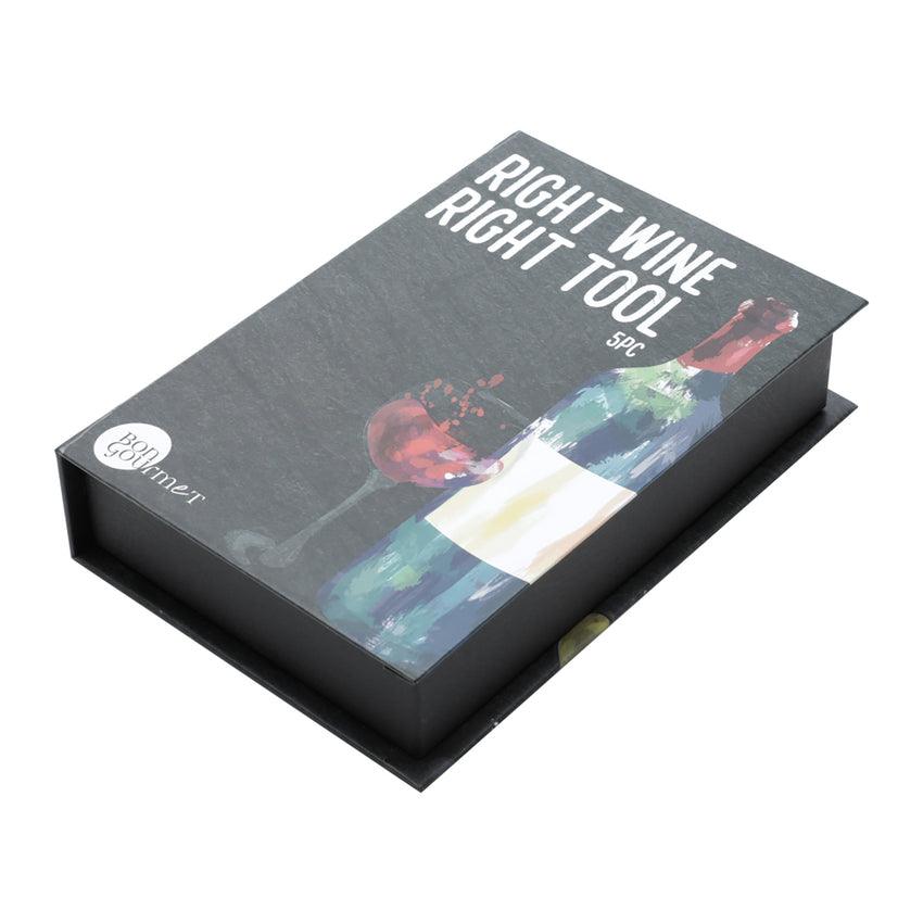 Conjunto 5 Peças de Aço Inox para Vinho com Caixa - DoceLar Loja