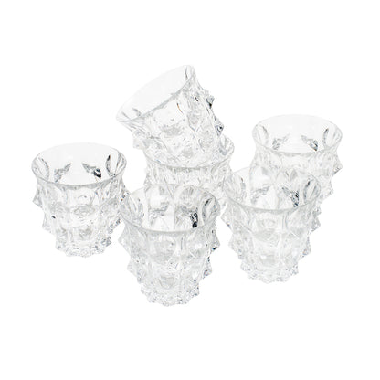 Conjunto 6 Copos Baixos de Cristal Fortune - DoceLar Loja