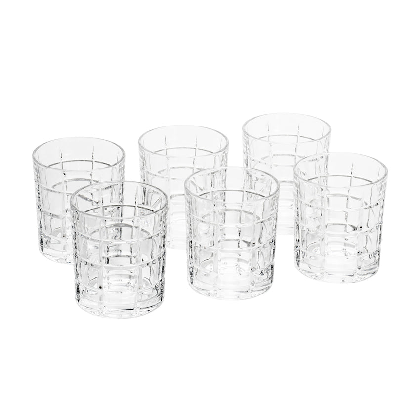 Conjunto 6 Copos Baixos de Cristal Timesquare - DoceLar Loja