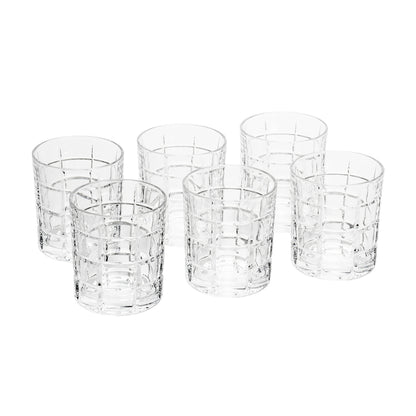 Conjunto 6 Copos Baixos de Cristal Timesquare - DoceLar Loja