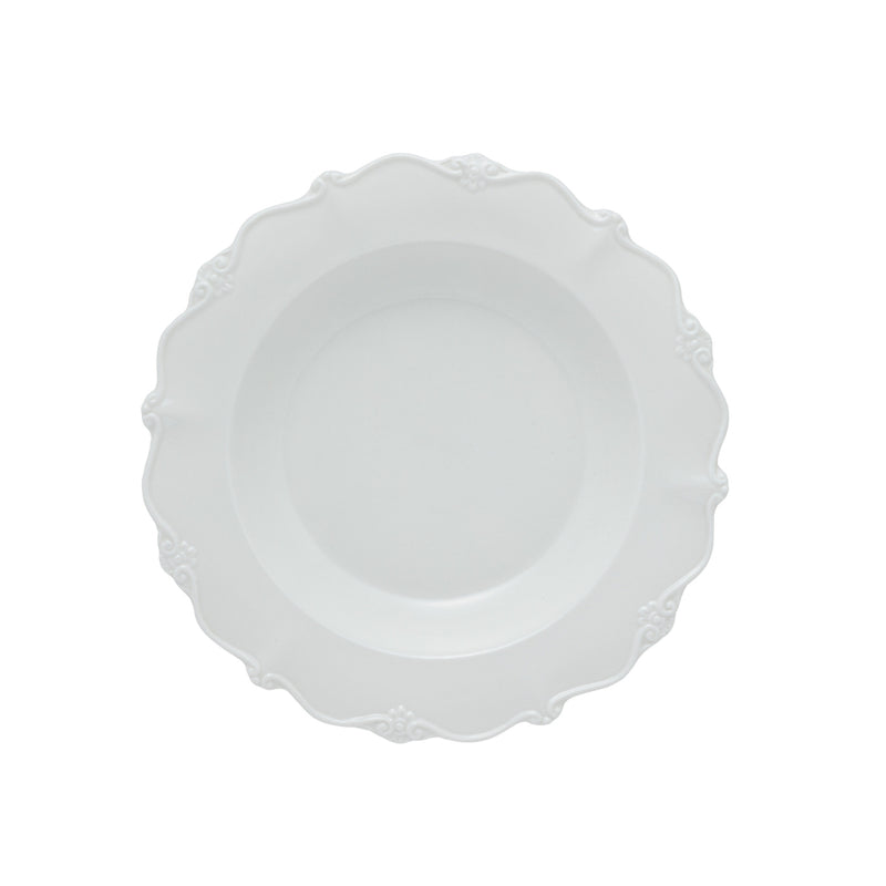 Conjunto 6 Pratos Fundos de Porcelana Fancy Branco - DoceLar Loja