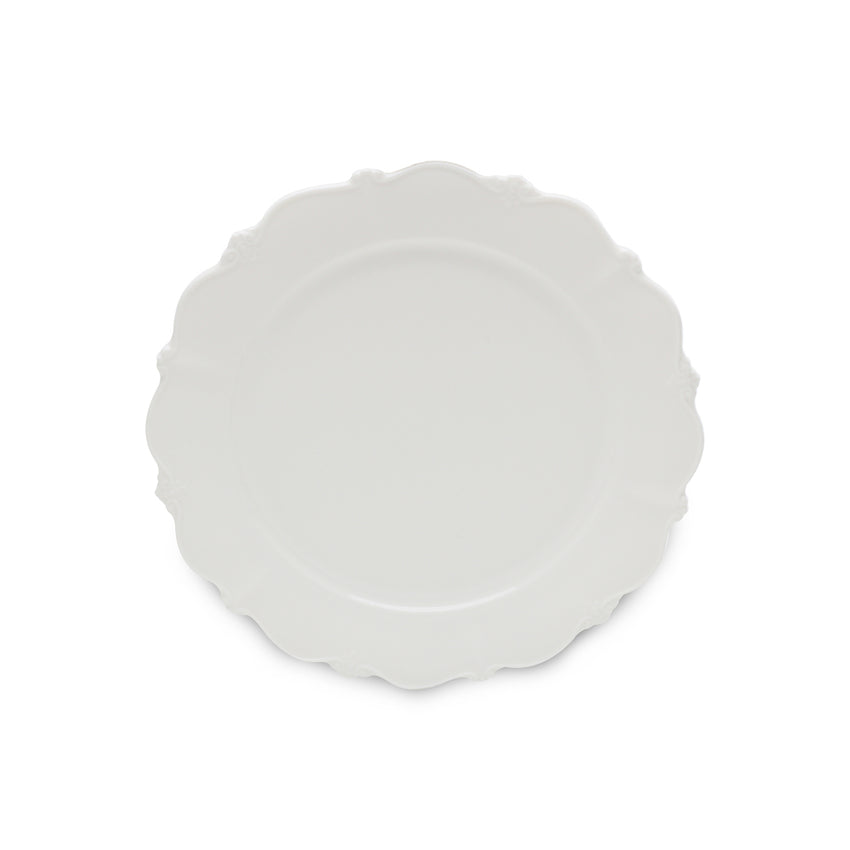Conjunto 6 Pratos Rasos de Porcelana Fancy Branco - DoceLar Loja