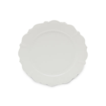 Conjunto 6 Pratos Rasos de Porcelana Fancy Branco - DoceLar Loja