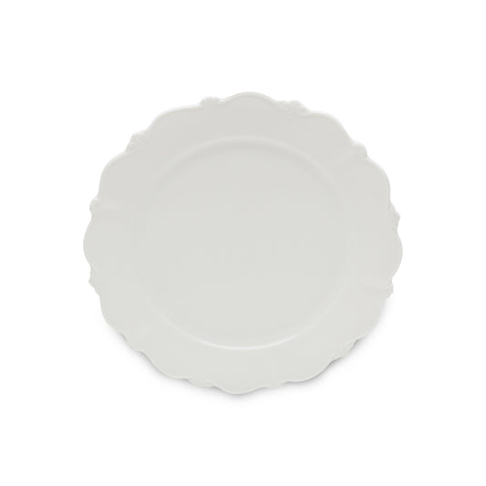 Conjunto 6 Pratos Rasos de Porcelana Fancy Branco - DoceLar Loja