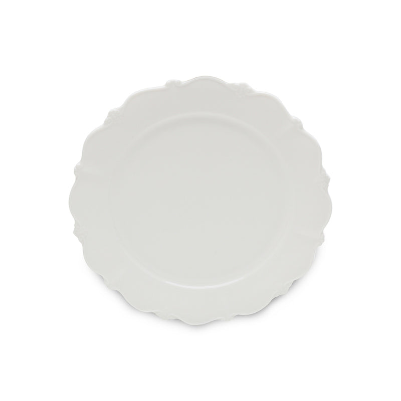 Conjunto 6 Pratos Rasos de Porcelana Fancy Branco - DoceLar Loja