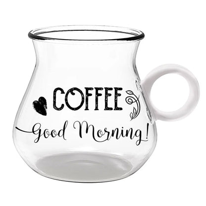 Conjunto 2 Xicaras de Vidro Coffee Good Morning - DoceLar Loja