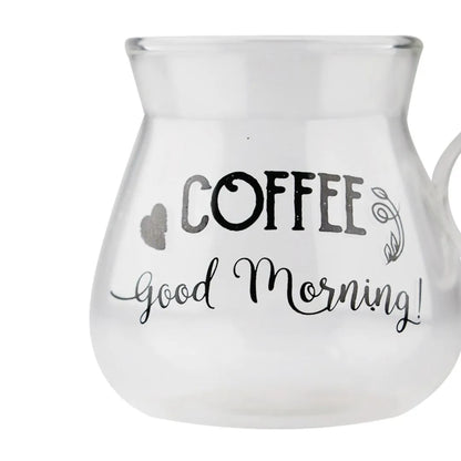 Conjunto 2 Xicaras de Vidro Coffee Good Morning - DoceLar Loja