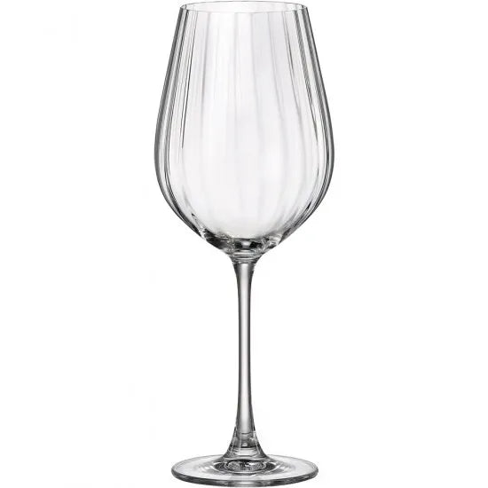 CJ 6 TACAS DE VINHO DE CRISTAL ECOLOGICO (LIVRE DE CHUMBO) COLUMBA OPTIC 850ML