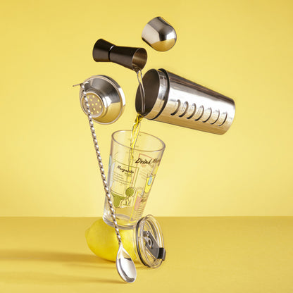 Coqueteleira de Aço Inox com Receitas de Drinks - DoceLar Loja