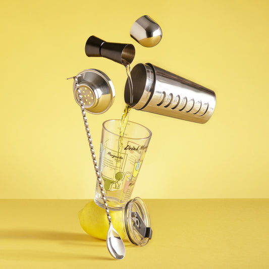 Coqueteleira de Aço Inox com Receitas de Drinks - DoceLar Loja