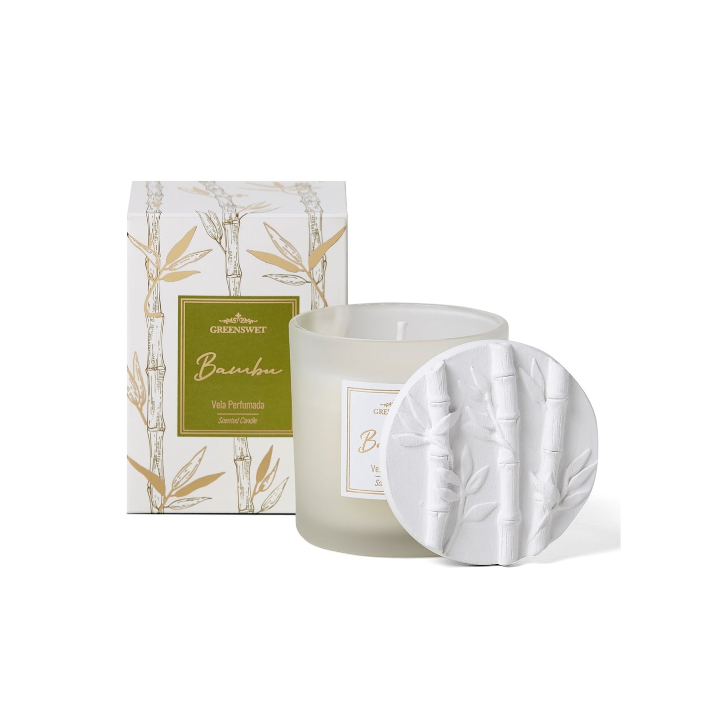 Vela Perfumada 180g Essencia Bambu