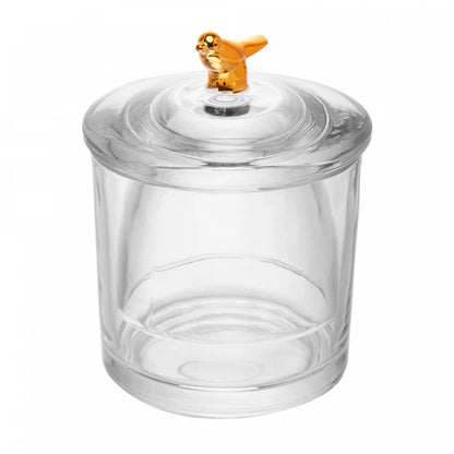 MANTEIGUEIRA FRANCESA GOLDEN BIRD 9,5CM X 9,5CM X 11CM CRISTAL