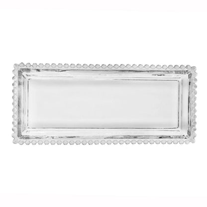 TRAVESSA 30 X 13 CM DE CRISTAL TRANSPARENTE PEAR