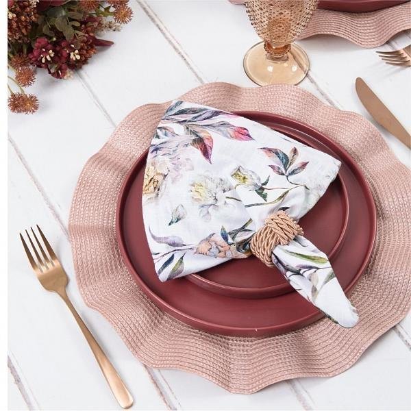 Jogo Americano Luna Wave Rose - DoceLar Loja