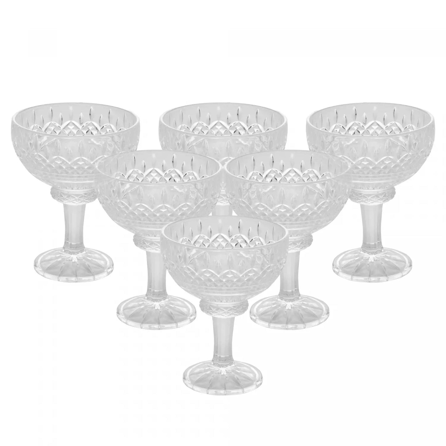 CJ 6 TACAS CRISTAL DE CHUMBO P/ SOBREMESA LYS 260ML
