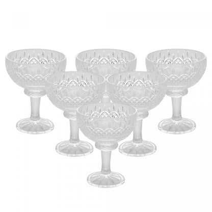 CJ 6 TACAS CRISTAL DE CHUMBO P/ SOBREMESA LYS 260ML
