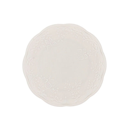 PRATO P/ SOBREMESA DE PORCELANA NEW BONE BUTTERFLY FLOWER