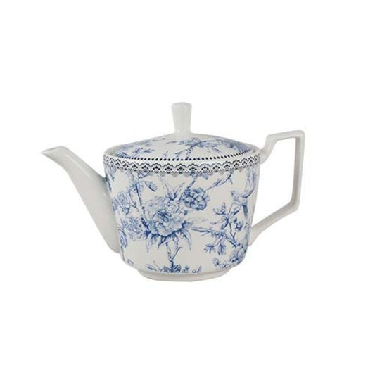 Bule de chá Hortênsia em new bone china 750ml A14cm azul