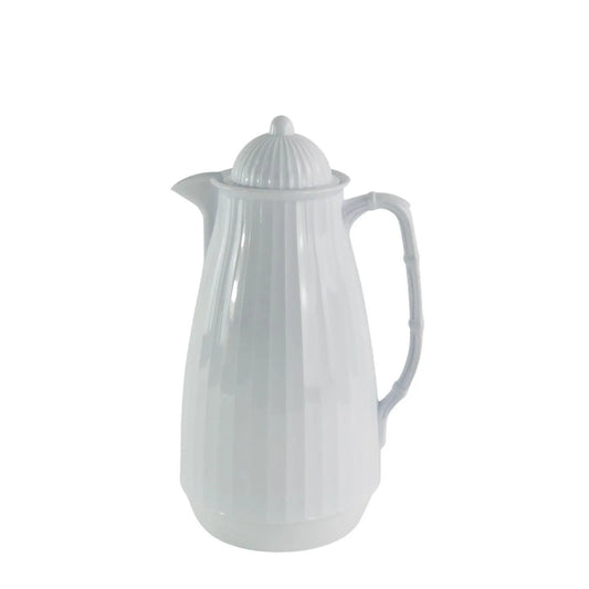 GARRAFA TERMICA DE PLASTICO MINI BAMBU BRANCA 400ML