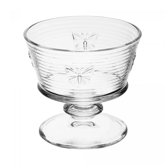 CJ 4 TACAS PARA SOBREMESA LINES BUTTERFLY 240ML VIDRO