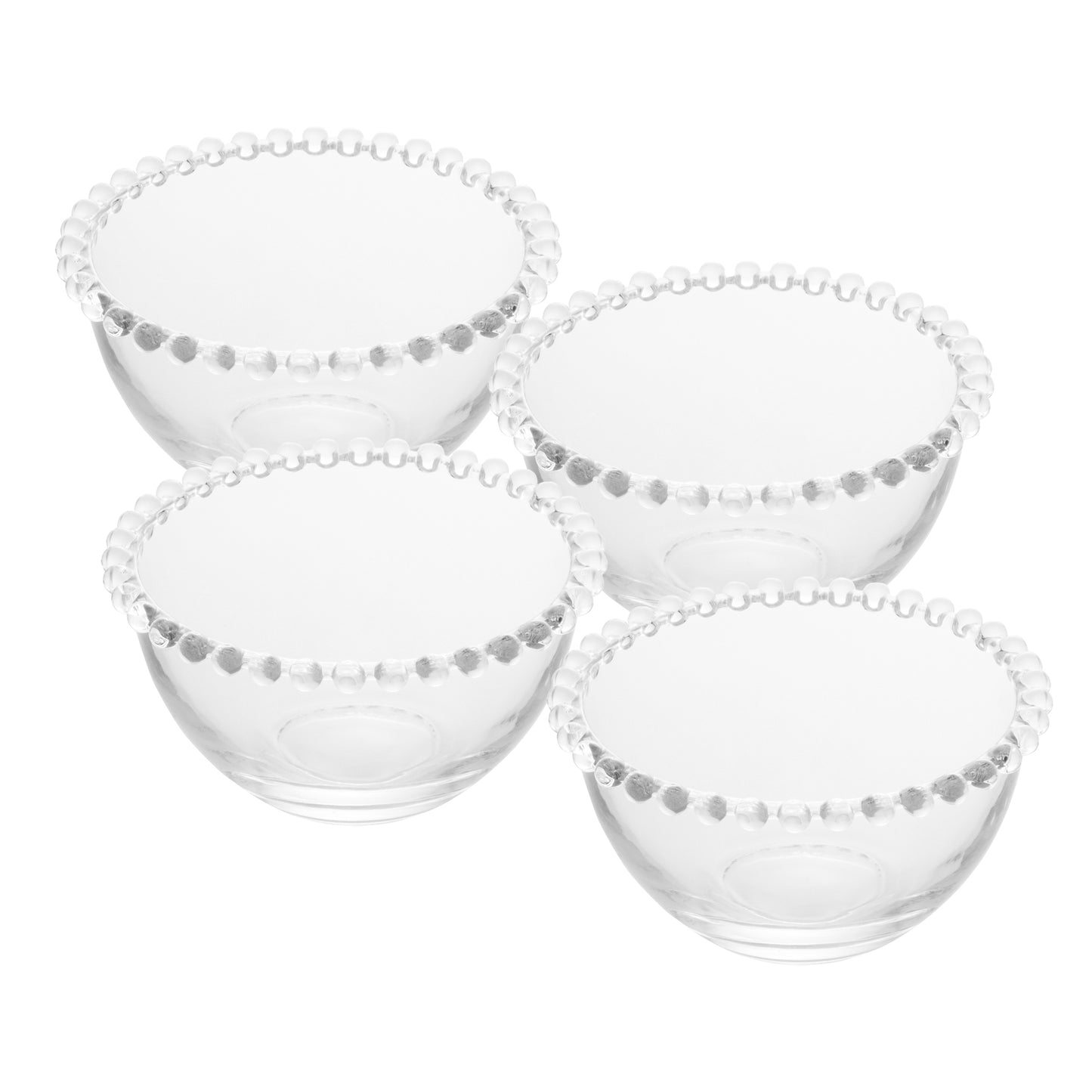 CJ 4 BOWLS CRISTAL DE CHUMBO PEARL 14x8cm