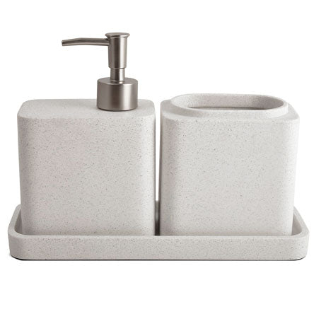 KIT PARA BANHEIRO EM POLIRRESINA - 3 PCS