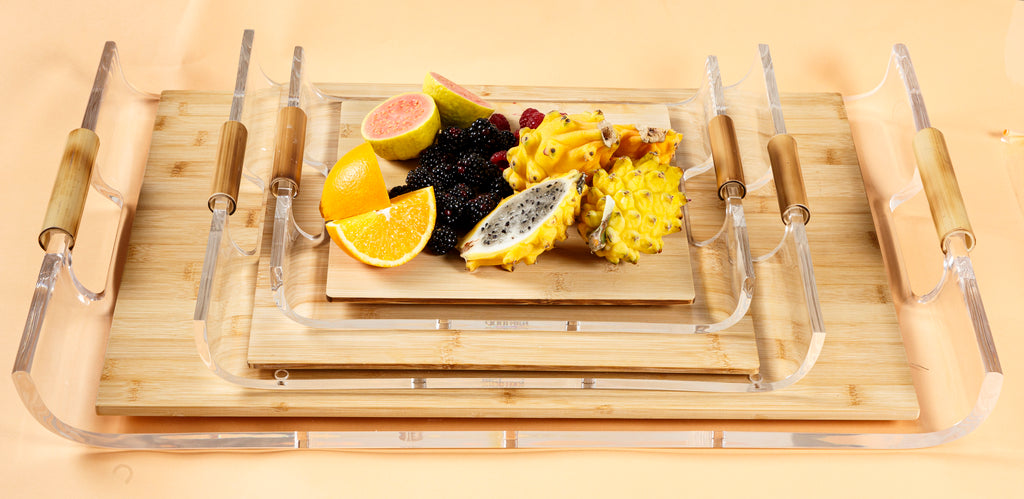 Bandeja de Serviço GG -Bambu - DoceLar Loja