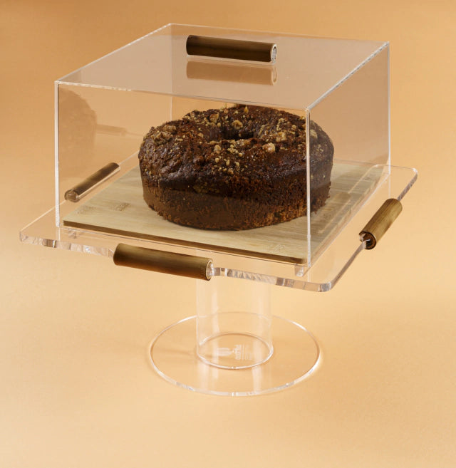 Prato P/ Bolo Quadrado Bambu-G - DoceLar Loja