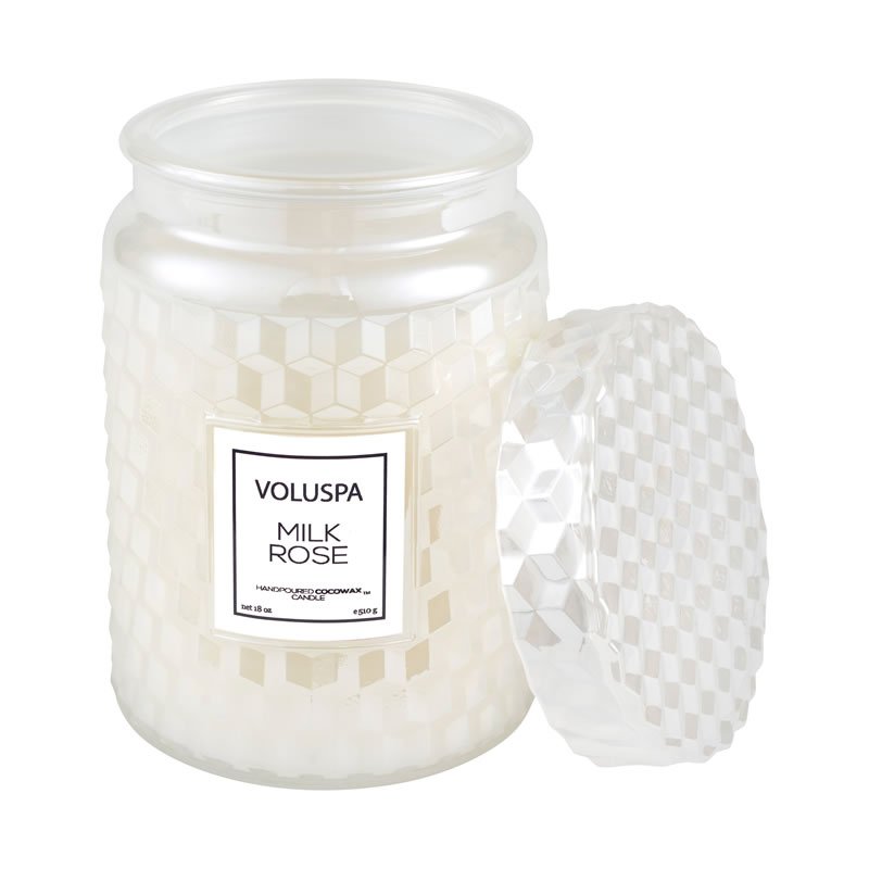 VELA POTE VIDRO G 100H TAMPA VIDRO MILK