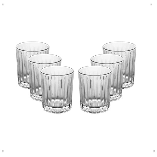 CJ 6 COPOS PARA WHISKY DE CRISTAL BANGKOK PREMIUM 300ML