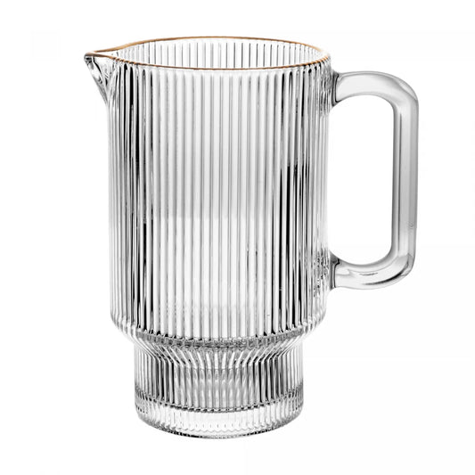 JARRA DE CRISTAL DE CHUMBO COM FIO DE OURO LINES 900ML