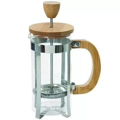 Cafeteira Prensa Francesa Tampa e Alça Bambu - DoceLar Loja