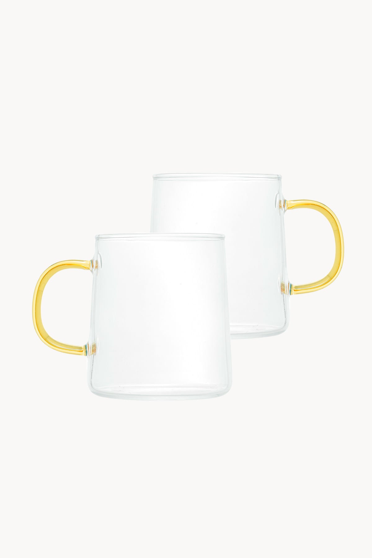 CJ 2 CANECAS DE VIDRO COM ALCA FUN AMBAR 320ML