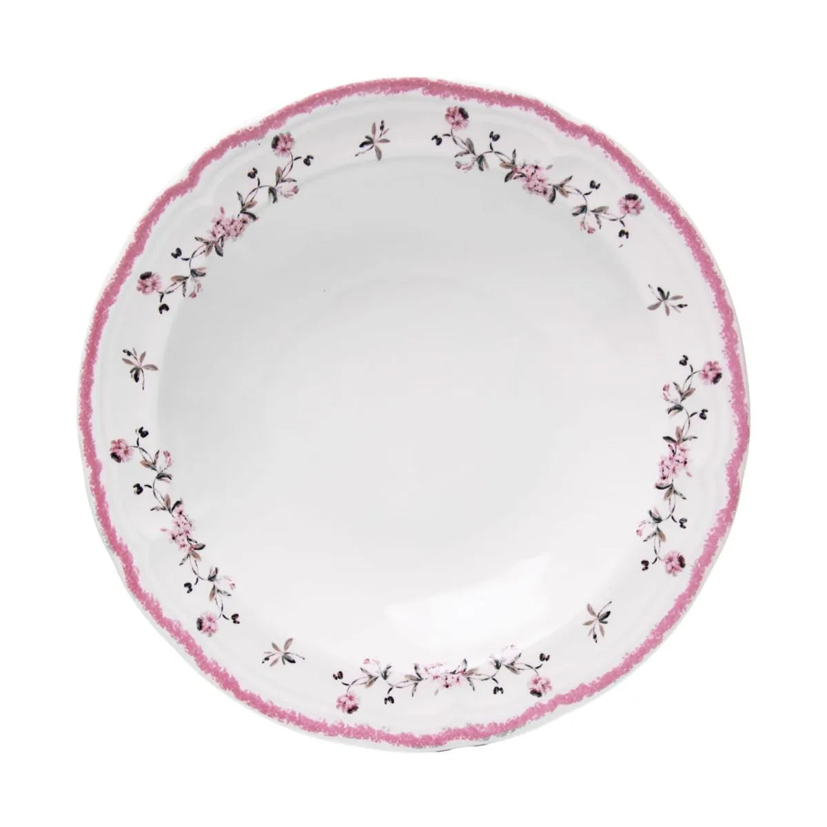 PRATO FUNDO FLORESCER 22CM ROSA CERAMICA WOLFF