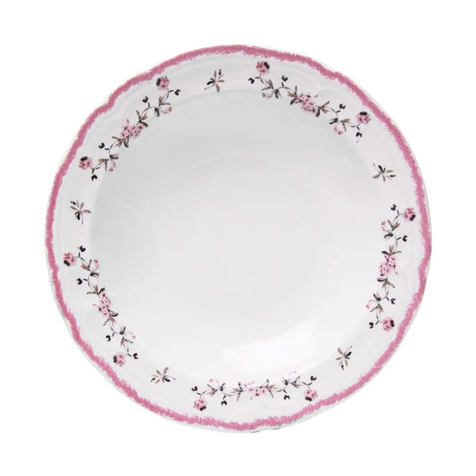 PRATO FUNDO FLORESCER 22CM ROSA CERAMICA WOLFF