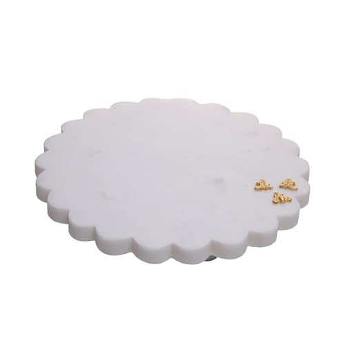 TABUA REDONDA DECORATIVA NEW BEE 25,5CM X 3CM MARMORE WOLFF